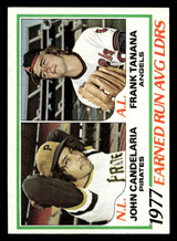 1978 Topps #207 John Candelaria/Frank Tanana ERA Leaders DP Ex-Mint  ID: 519488
