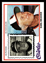 1978 Topps #211 Earl Weaver/ DP Near Mint  ID: 519504