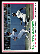 1978 Topps #411 A.L. Championships Near Mint+  ID: 520312