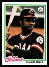1978 Topps #459 Charlie Spikes Near Mint  ID: 520508