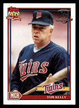 1991 Topps Desert Shield #201 Tom Kelly MG Near Mint Wax on back 