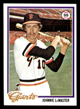1978 Topps #538 Johnnie LeMaster Near Mint  ID: 521175