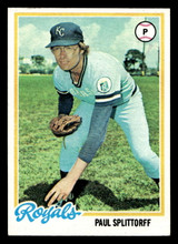1978 Topps #638 Paul Splittorff Very Good 