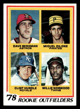 1978 Topps #705 Dave Bergman/Miguel Dilone/Clint Hurdle/Willie Norwood Rookie Outfielders Near Mint RC Rookie  ID: 521838
