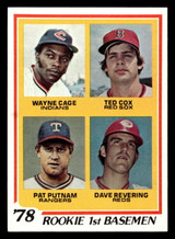 1978 Topps #706 Wayne Cage/Ted Cox/Pat Putnam/Dave Revering Rookie 1st Basemen Near Mint+ RC Rookie  ID: 521844