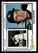 1978 Topps #721 Billy Martin MG Near Mint  ID: 521904