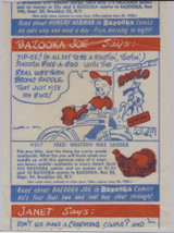 1955/56 Topps Baseball Bazooka Bubble Gum Wax Pack Insert #217 TOUGH  #*sku37204