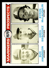 1979 Topps #712 Bud Anderson/Greg Biercevicz/Byron McLaughlin Mariners Prospects Near Mint+ RC Rookie 