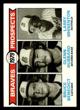 1979 Topps #715 Bruce Benedict/Glenn Hubbard/Larry Whisenton Braves Prospects Near Mint+ RC Rookie  ID: 522682