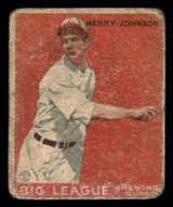 1933 Goudey #14 Henry Johnson Poor RC Rookie 