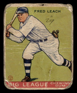 1933 Goudey #179 Fred Leach Poor RC Rookie  ID: 522719
