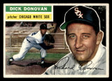 1956 Topps #18 Dick Donovan Grey Backs Excellent+ Gray Back 