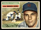 1956 Topps #68 Chuck Stobbs Grey Backs VG-EX White Back 