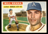 1956 Topps #82 Bill Renna Grey Backs Very Good Gray Back 
