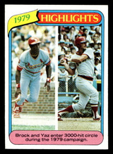 1980 Topps #1 Lou Brock/Carl Yastrzemski HL Near Mint  ID: 522934
