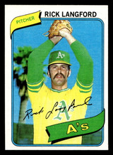 1980 Topps #546 Rick Langford Near Mint+ 