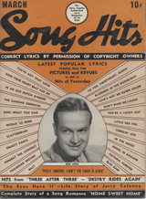 1940 Marcy Song Hits Magazine  Bob Hope on Cover  sku37250