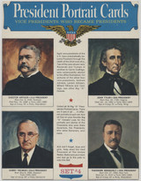 1964 F272-34 General Mills U S President Portrait Cards Set #4  #*sku37261