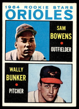 1964 Topps #201 Sam Bowens/Wally Bunker Orioles Rookies Ex-Mint RC Rookie  ID: 523844