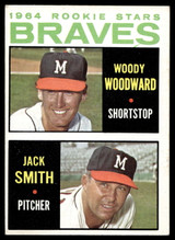 1964 Topps #378 Woody Woodward/Jack Smith Braves Rookies Excellent RC Rookie 
