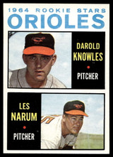 1964 Topps #418 Darold Knowles/Buster Narum Orioles Rookies Near Mint RC Rookie  ID: 523990
