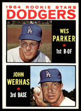 1964 Topps #456 Wes Parker/John Werhas Dodgers Rookies Very Good RC Rookie  ID: 524016