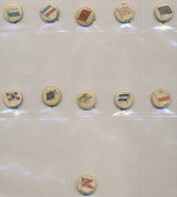 1900'S AMERICAN PEPSIN GUM PINBACKS OF ALL NATIONS  FLAGS (Lot of 11 different)  #*sku37284