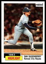 1984 Topps Nestle #3 Dan Quisenberry Near Mint+ 