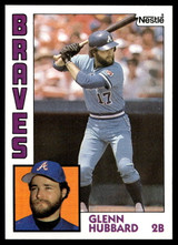1984 Topps Nestle #25 Glenn Hubbard Near Mint+ 