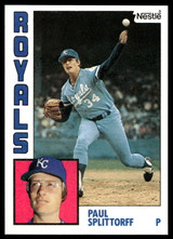 1984 Topps Nestle #52 Paul Splittorff Near Mint+  ID: 524127