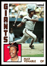 1984 Topps Nestle #58 Max Venable Near Mint+ 