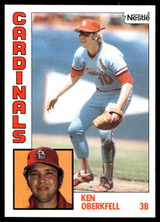 1984 Topps Nestle #102 Ken Oberkfell Near Mint+ 