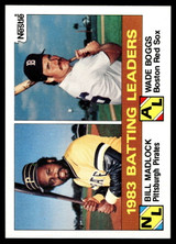 1984 Topps Nestle #131 /Bill Madlock/Wade Boggs Near Mint+ 
