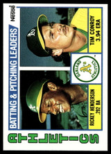 1984 Topps Nestle #156 Rickey Henderson/Tim Conroy Near Mint+ 