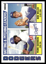 1984 Topps Nestle #306 Pedro Guerrero/Bob Welch Near Mint+ 