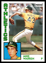 1984 Topps Nestle #338 Mike Warren Near Mint+ 