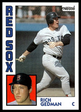 1984 Topps Nestle #498 Rich Gedman Near Mint+ 