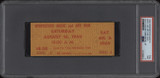 Woodstock Music Art Fair Saturday UNUSED Full Ticket 8-16-1969 Gold PSA 9 MINT