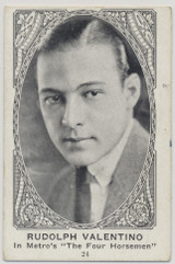 1922/23 American Caramel Co. E123-1 Movie Actors and Actresses  #24 Rudolph Valentino  #*sku37433