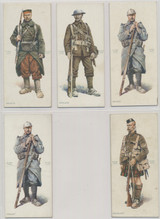 1918 E252 Wilbur's Chocolate  Soldiers of the Allies Lot of 4 with 1 duplicate  #*sku37441