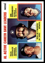 1984 Topps Nestle #718 Rollie Fingers/Rich Gossage/Dan Quisenberry Near Mint+ 