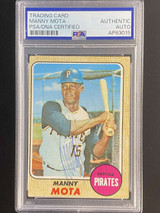 1968 Topps #325 Manny Mota Dodgers PSA Authenticated Signed
