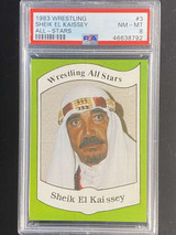 1983 Wrestling All Stars #3 Sheik El Kaissey PSA 8 NM-Mint