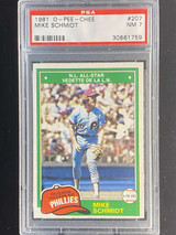 1981 OPC #207 Mike Schmidt Phillies PSA 7 Near Mint O-Pee-Chee