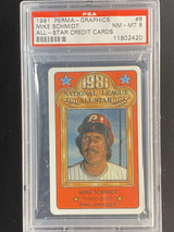 1981 Perma-Graphics #8 Mike Schmidt Phillies PSA 8 NM-Mint All Star Credit Cards