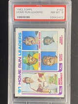 1982 Topps #162 Mike Schmidt Phillies PSA 8 NM-Mint Home Run Leaders