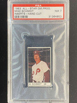1983 All-Star Game Program Insert Mike Schmidt Phillies PSA 7 Near Mint Hand Cut