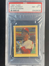 1984 Fleer Star Stickers #48 Mike Schmidt Phillies PSA 8 NM-Mint