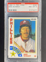 1984 OPC #388 Mike Schmidt Phillies PSA 8 NM-Mint O-Pee-Chee