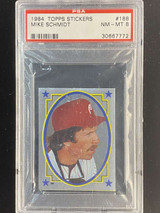 1984 Topps stickers #188 Mike Schmidt Phillies PSA 8 NM-Mint